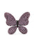 925 Silver Lab-Grown Butterfly Pink Stone Brooch