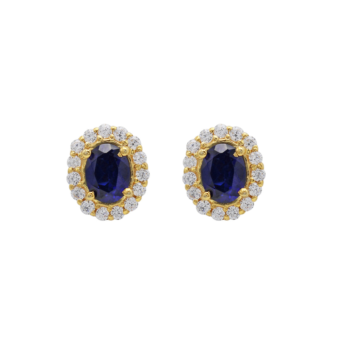 925 Silver Lab Grown Blue Stone Mirage Stud Earring