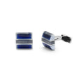 925 Silver Lapis & Crystal Cufflinks