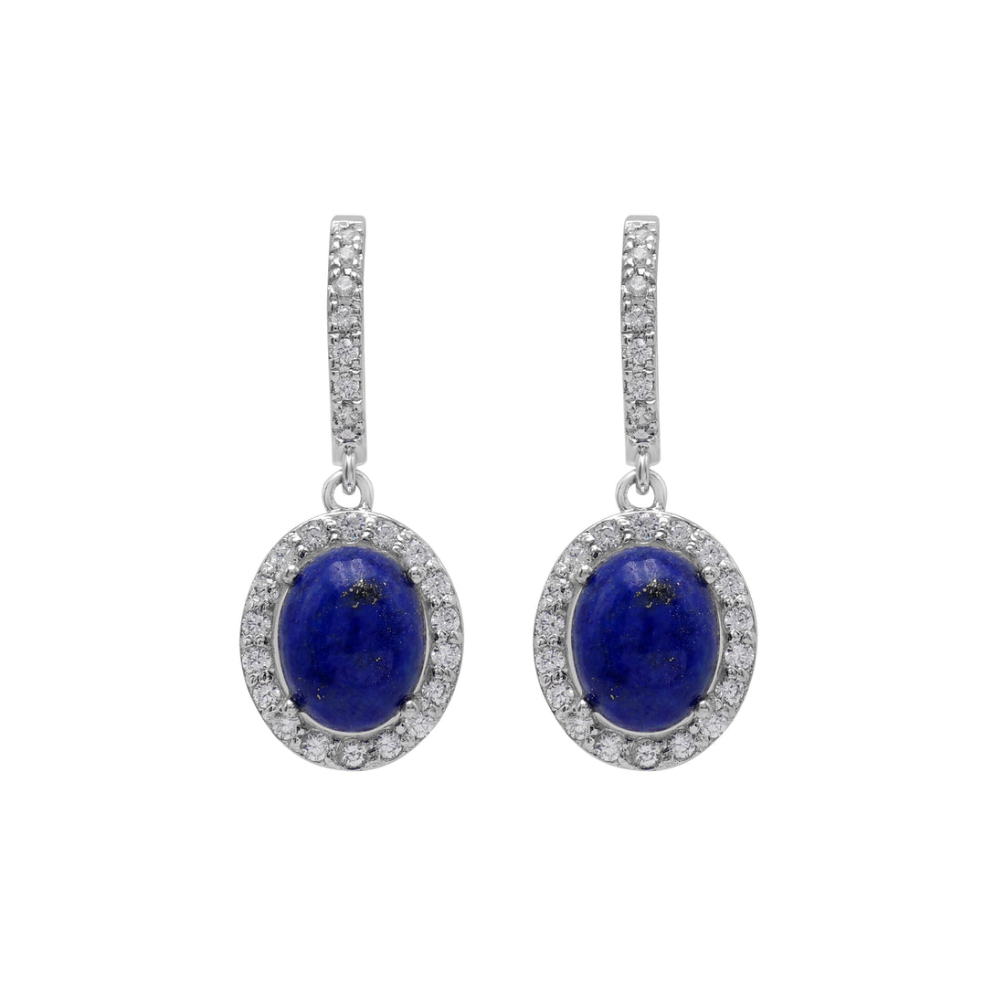 925 Silver Lapis Lazuli Earrings - Elegant Gemstone Jewelry
