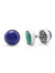 925 Silver Lapis Lazuli & Malachite Cufflinks