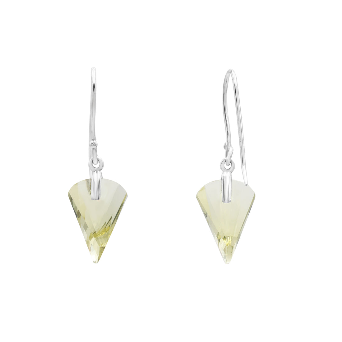 925 Silver Lemon Topaz Hanging Earrings