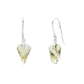 925 Silver Lemon Topaz Hanging Earrings Side View 2