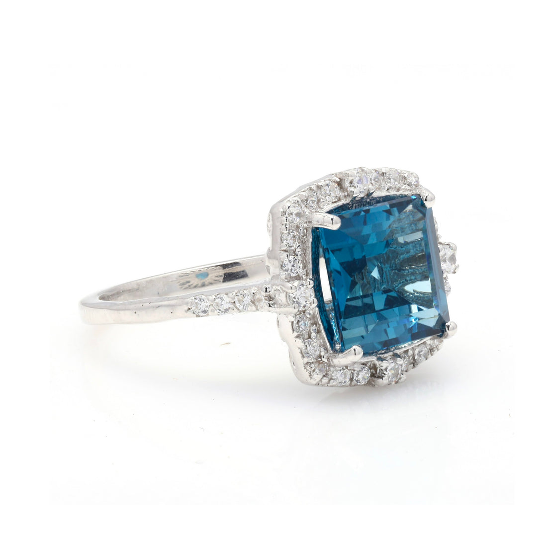 925 Silver London Blue Topaz Ring