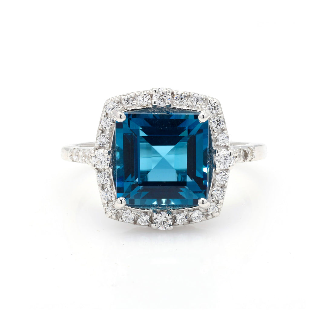 925 Silver London Blue Topaz Ring