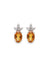 925 Silver Orange Cubic Zirconias & Citrine Studs