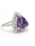 925 Silver Purple Amethyst Ring For Women