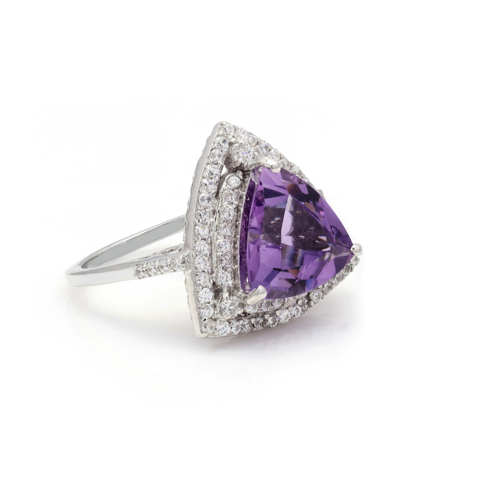 925 Silver Purple Amethyst Ring For Women