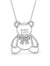 925 Silver Teddy Bear Cubic Zirconias Pendant 