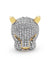 925 Silver Yellow Gold Plated Cubic Zirconias Panther Brooch