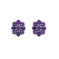 925 Sterling Silver Amethyst Earrings | Cubic Zirconia & Amethyst Stone