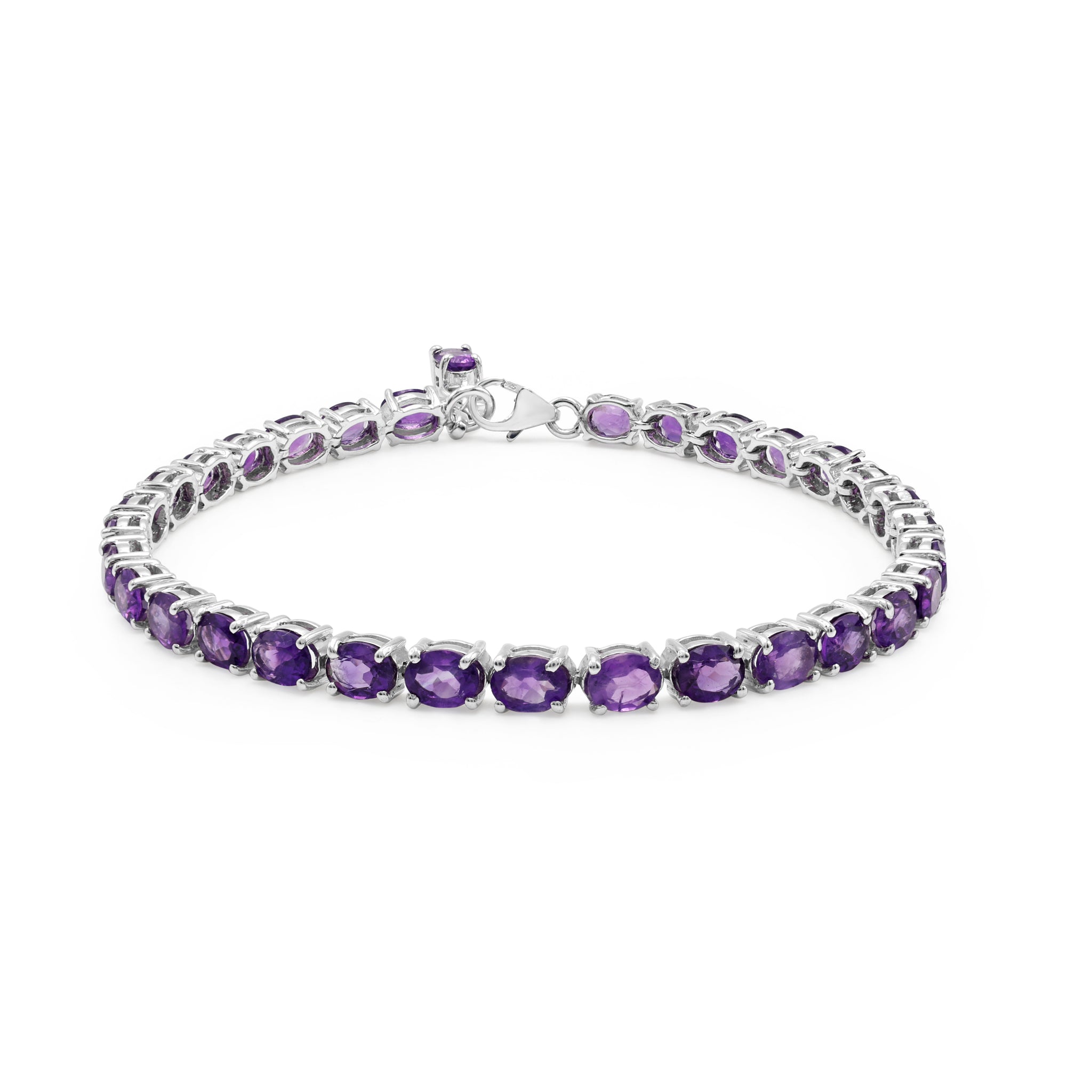 925 Sterling Silver Amethyst Stone Bracelet