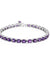 925 Sterling Silver Amethyst Stone Bracelet