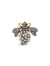 925 Sterling Silver Bee Brooch | Yellow Gold & Black Rhodium Plated