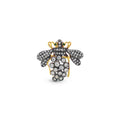 925 Sterling Silver Bee Brooch | Yellow Gold & Black Rhodium Plated