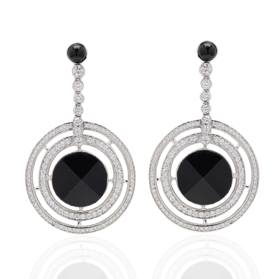 925 Sterling Silver Black Onyx Earrings - Bold & Elegant Jewelry