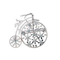 925 Sterling Silver Black Rhodium Vintage Cycle Brooch Back View