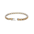 925 Sterling Silver Citrine & Cubic Zirconias Bracelet 2