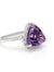 925 Sterling Silver Cubic Zirconia & Amethyst Ring