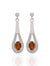 925 Sterling Silver Cubic Zirconia & Citrine Dangle Earrings