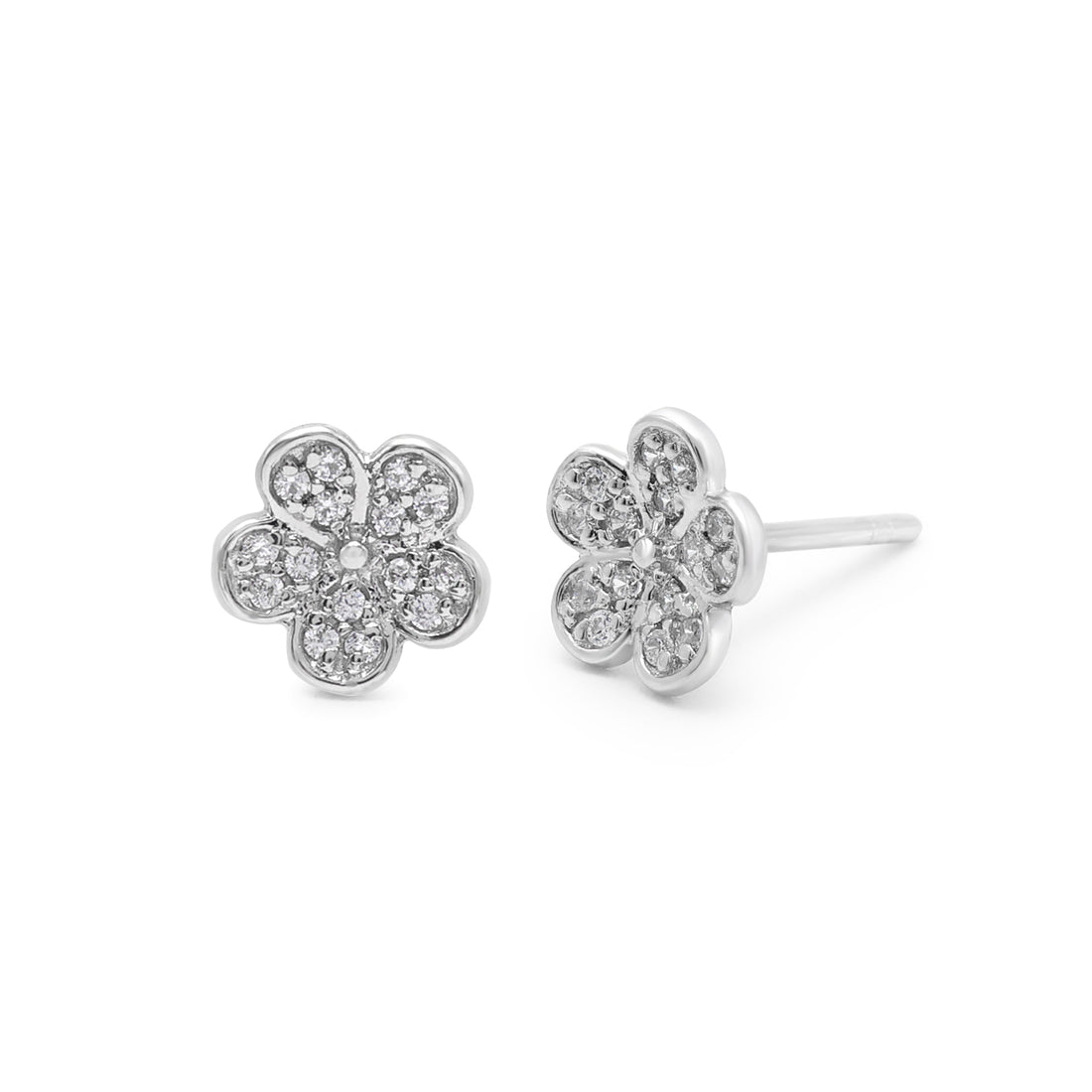 925 Sterling Silver Cubic Zirconia Stone Studs