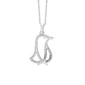 925 Sterling Silver Cubic Zirconias Animal Pendant Back View