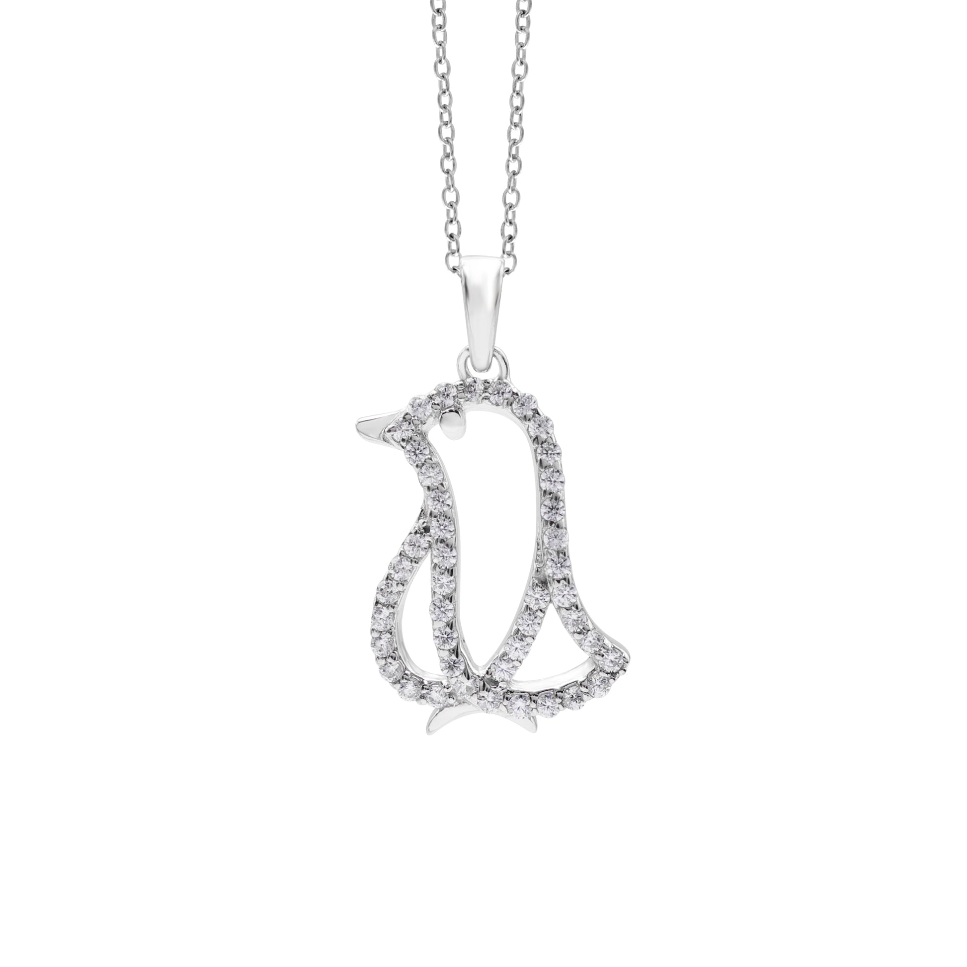 925 Sterling Silver Cubic Zirconias Animal Pendant La Joyeria