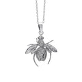 925 Sterling Silver Cubic Zirconias Fly Pedant Back View la Joyeria