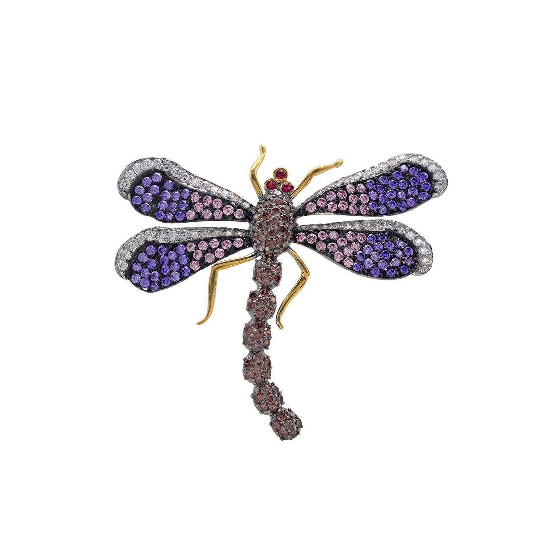 925 Sterling Silver Dragonfly Brooch Pin