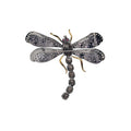 925 Sterling Silver Dragonfly Brooch Pin Back View