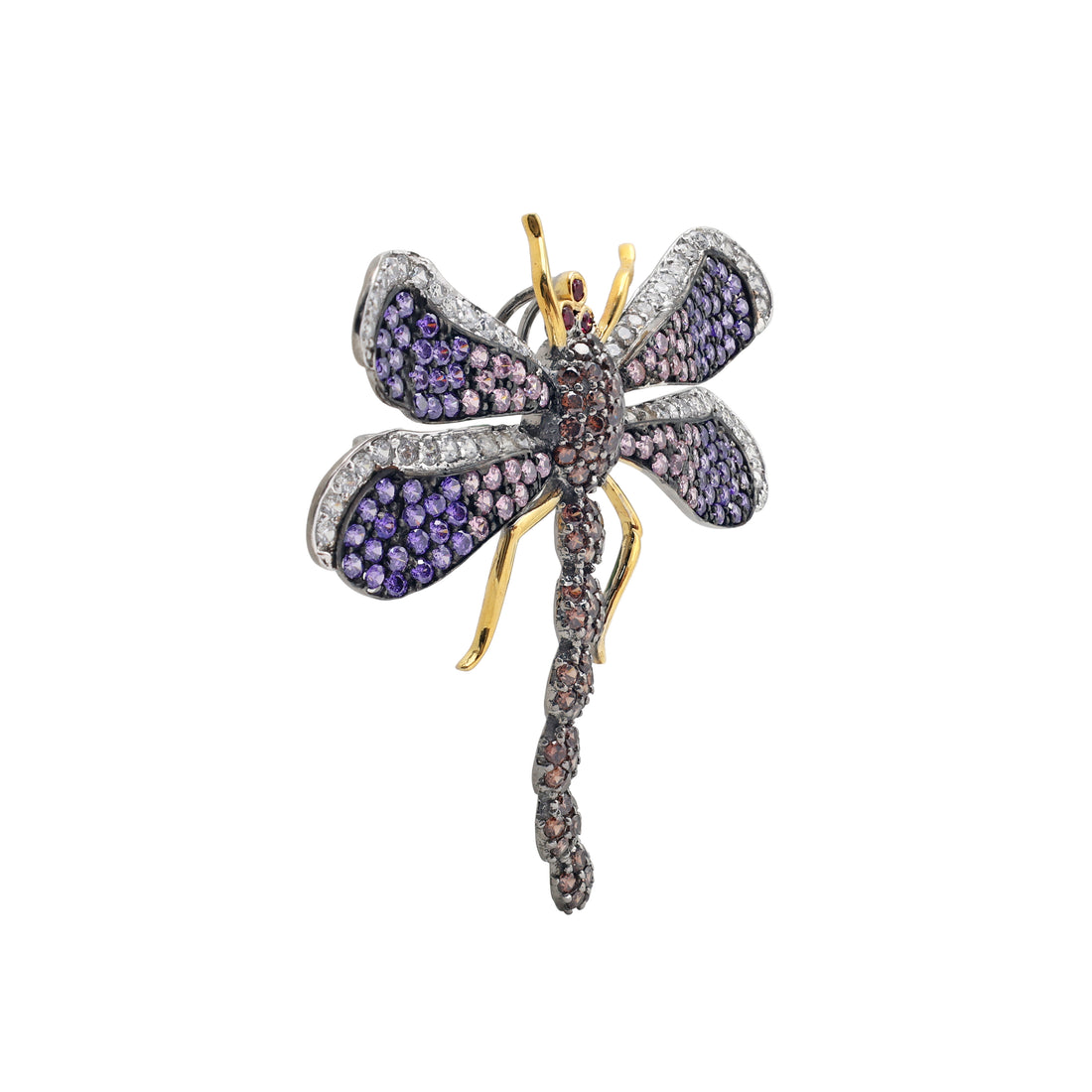 925 Sterling Silver Dragonfly Brooch Pin