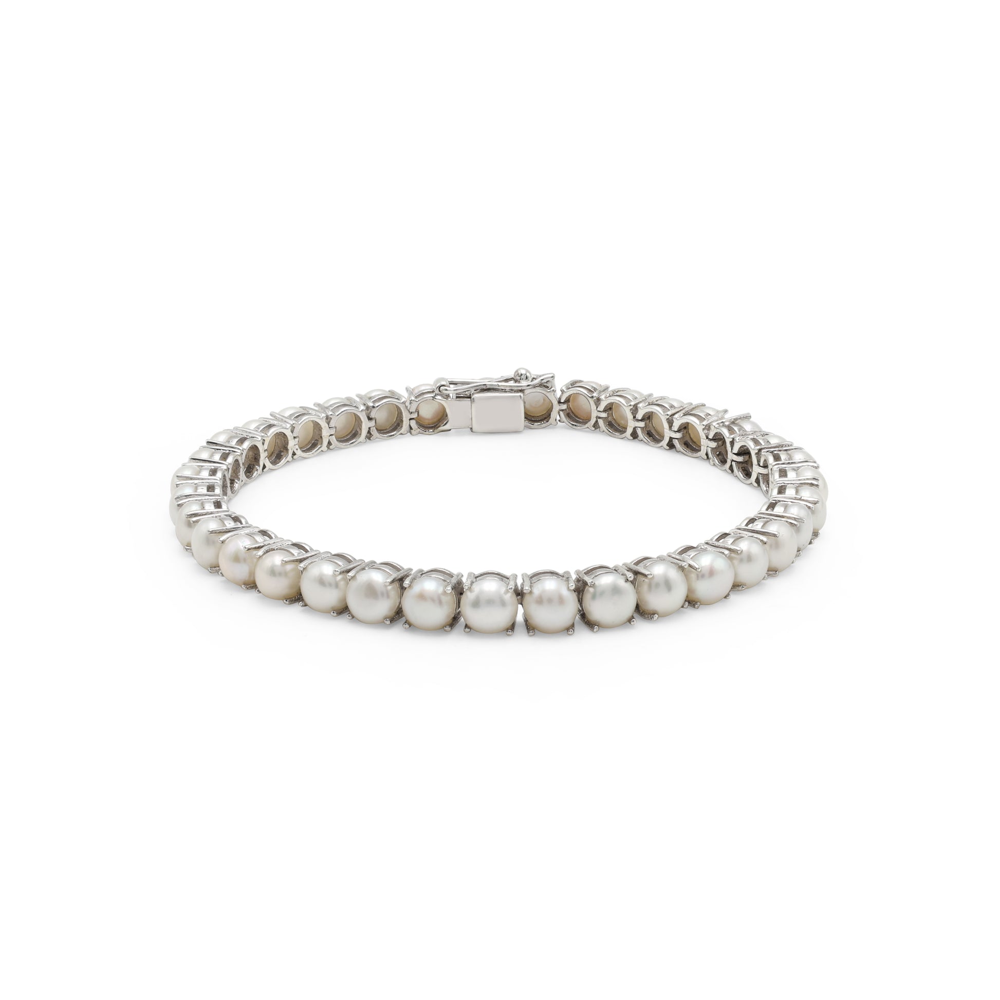 925 Sterling Silver Fresh-Water Pearl Bracelet