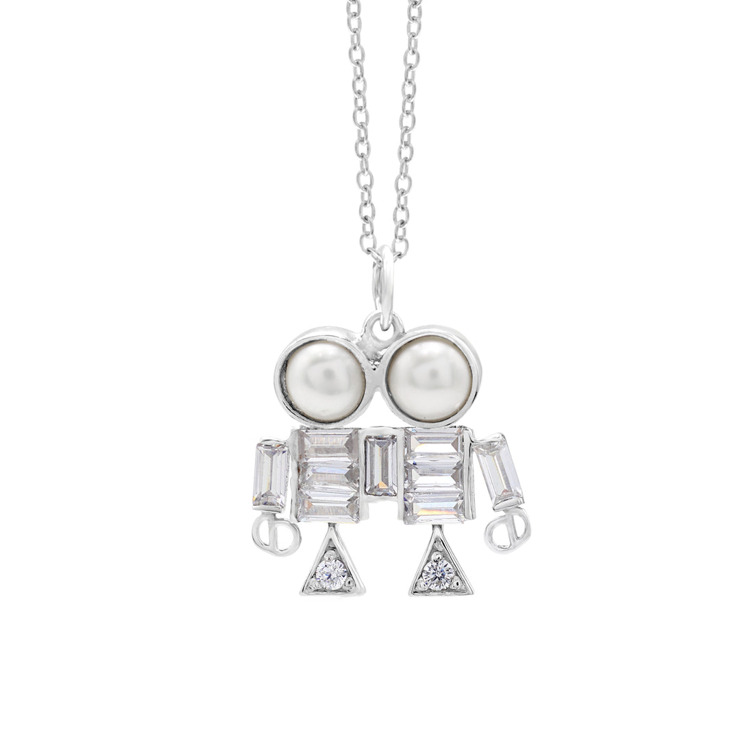 925 Sterling Silver Gemini Pendant Necklace