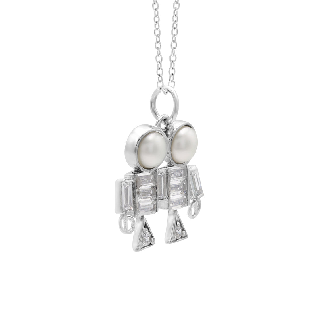 925 Sterling Silver Gemini Pendant Necklace