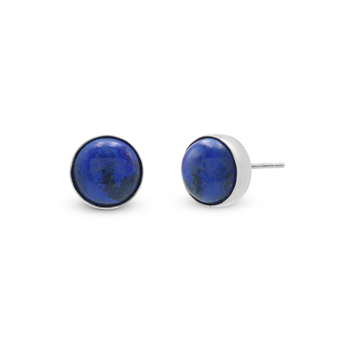 925 Sterling Silver Lapis Lazuli Silver Stud Earrings