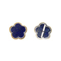 925 Sterling Silver Lapis Lazuli Stud Earring Back View