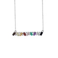925 Sterling Silver Multi-Color Stones Pendant