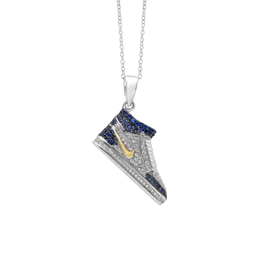 925 Sterling Silver Nike Jordan Pendant With Chain