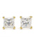 925 Sterling Silver Princess Moissanite Stud Earrings