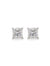 925 Sterling Silver Princess Moissanite Studs Earrings