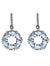 925 Sterling Silver Radial Blue Topaz Earrings