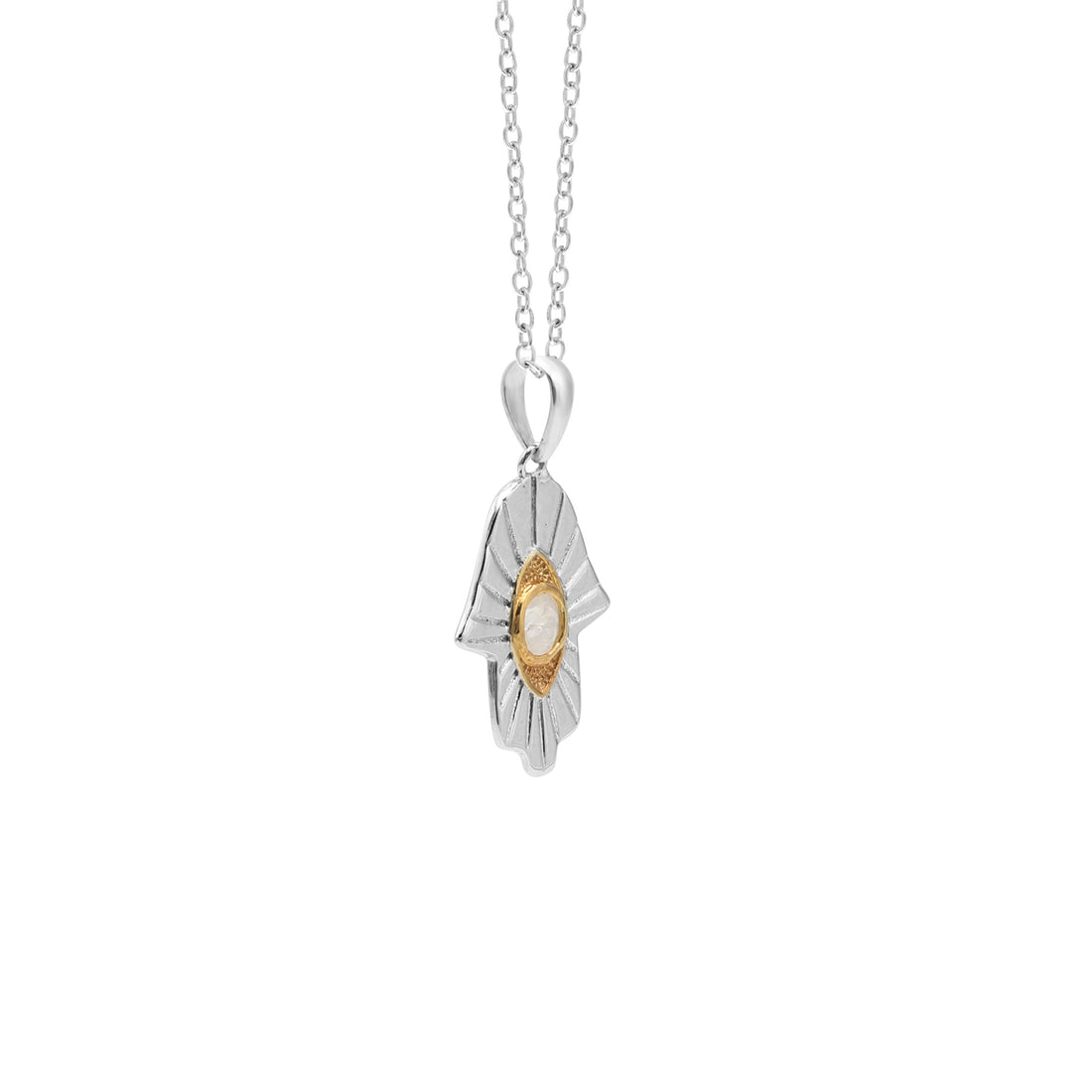 925 Sterling Silver Rainbow Moonstone Pendant 