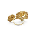 925 Sterling Silver Rhodium Plated Floral Ring with Pearls Back View La Joyeria