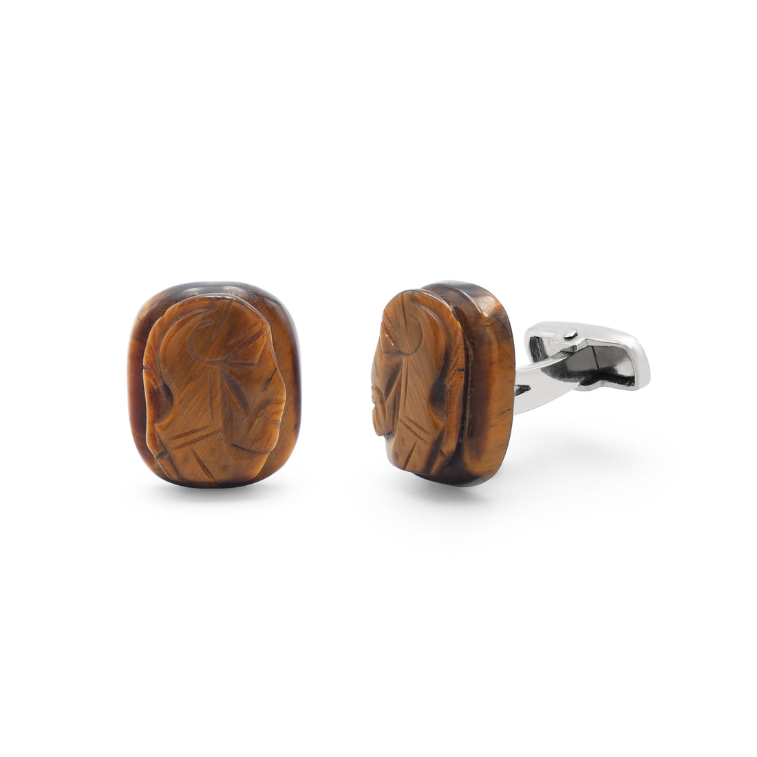 925 Sterling Silver Tiger’s Eye Cufflinks