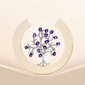 925 Sterling Silver Tree Amethyst Brooch 2