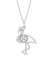 925 Sterling Silver White Gold Plated Cubic Zirconias Bird Pendant
