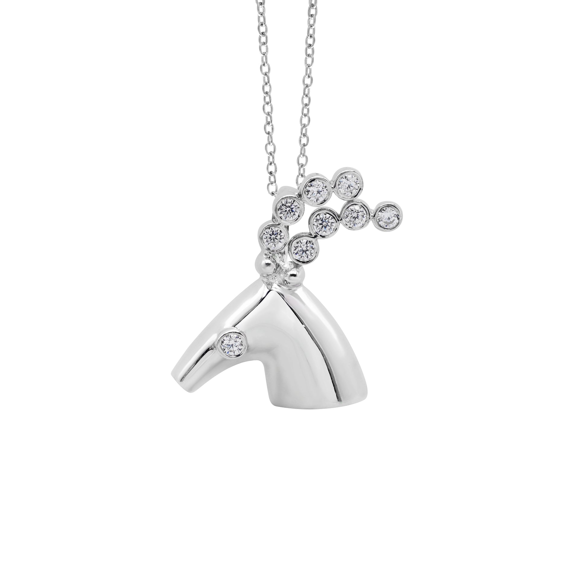 925 Sterling Silver Zodiac Sign Capricorn Pendant With Chain