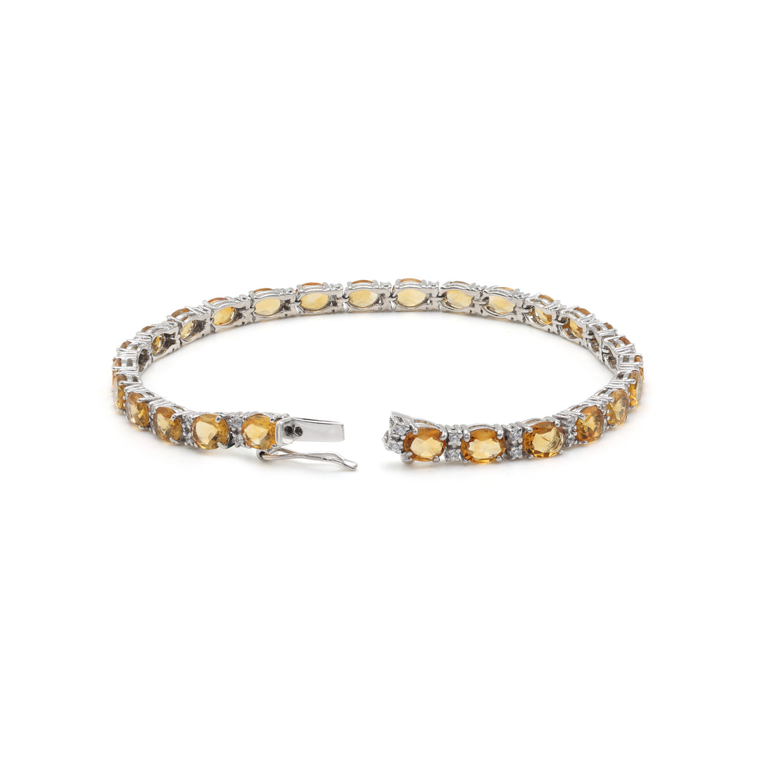 Citrine & Cubic Zirconias Bracelet