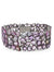 Black Rhodium plated 925 Silver Pink Sapphire Bracelet
