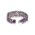 Black Rhodium plated 925 Silver Pink Sapphire Bracelet 2